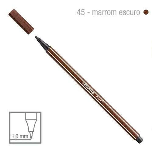 Caneta Stabilo Pen 68 Marrom