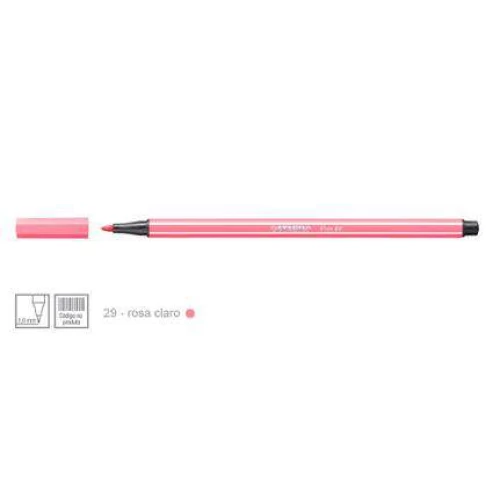 Caneta Stabilo Pen 68 Rosa Claro