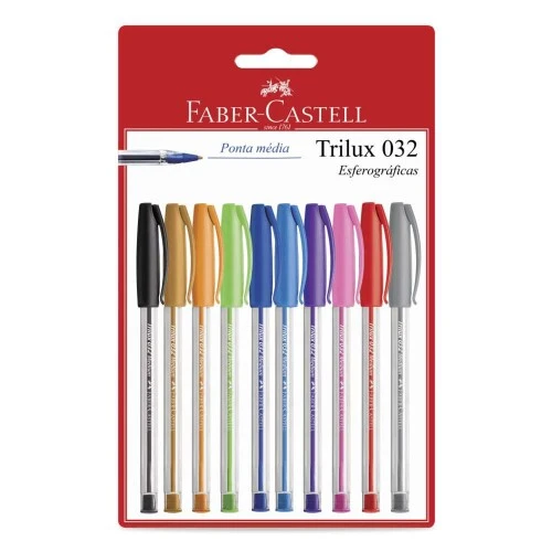 Caneta Trilux Estojo com 10 unidades - Faber Castell