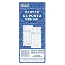 Cartão Ponto Mensal 100 Folhas - São Domingos