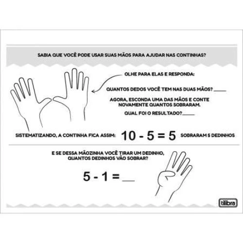 Cartilha de Matemática Subtração - Tilibra