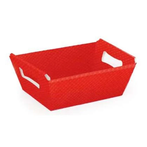 Cesta de Papel Cristalino Vermelho 27x18,5x9,5cm - Cromus Cesta de Papel Cristalino Vermelho 27x18,5x9,5cm - Cromus