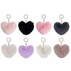 Chaveiro Pompom Coração Sortido - Becky
