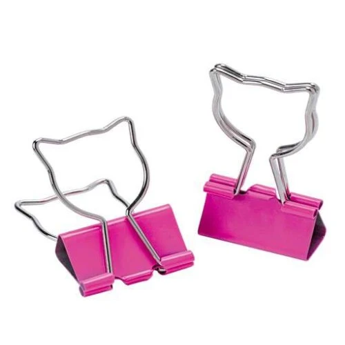 Clips Binder Gatinho Rosa 25mm - Molin Clips Binder Gatinho Rosa 25mm - Molin