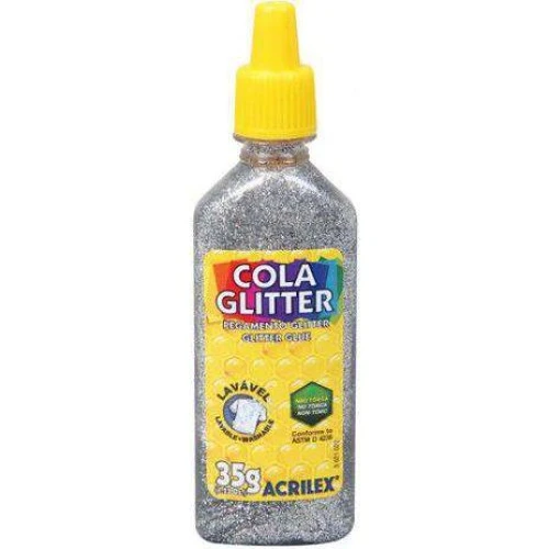 Cola Glitter Prata Acrilex