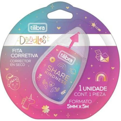 Corretivo Em Fita Doodles 5mm x 5m - Tilibra