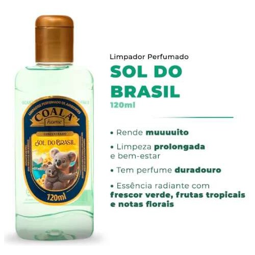 Desinfetante Concentrado Sol do Brasil 120 ml - Coala Desinfetante Concentrado Sol do Brasil 120 ml - Coala