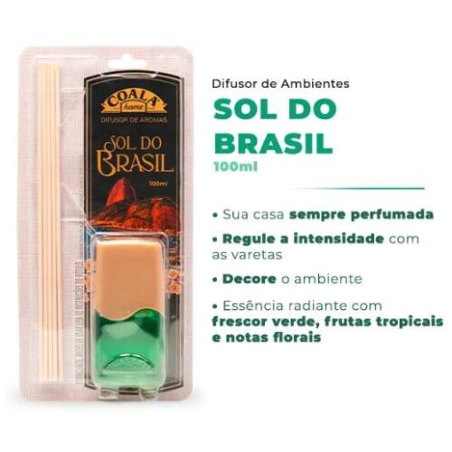 Difusor de Aromas Sol do Brasil 100ml - Coala Difusor de Aromas Sol do Brasil 100ml - Coala