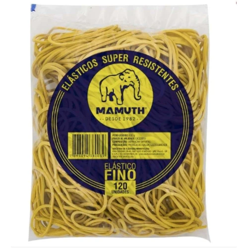 Elástico 100 G Mamuth N°18 - Amarelo PCT C/110 UN