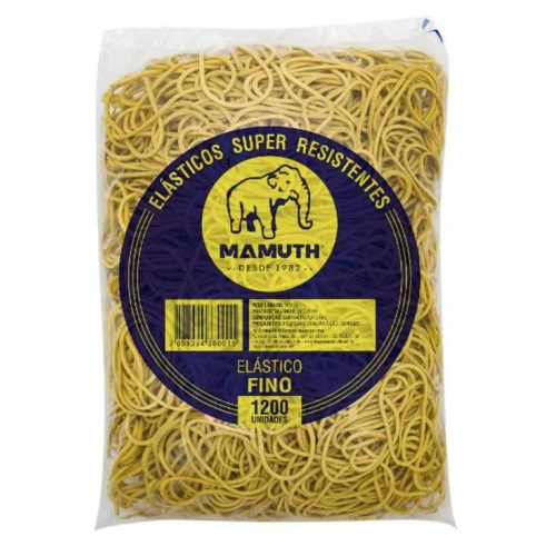 Elástico 1000 G Mamuth N°18 - Amarelo PCT C/ 1200 UN
