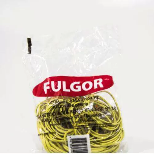 Elástico 100 G Fulgor N°18 - Amarelo PCT C/110 UN