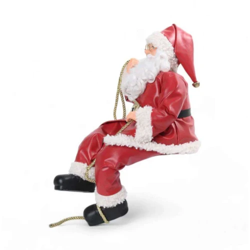 Enfeite De Natal Papai Noel Decorativo Com Corda Vermelho / Branco