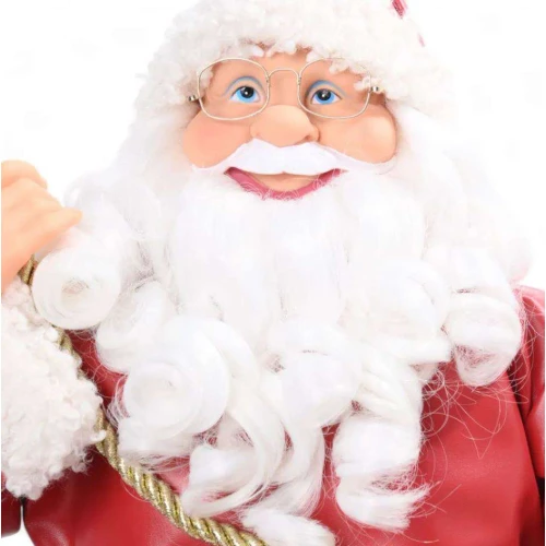 Enfeite De Natal Papai Noel Decorativo Com Corda Vermelho / Branco