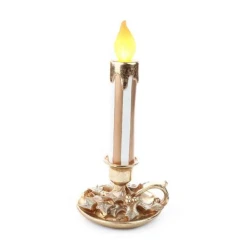 Enfeite Vela Eletrônica Cromus Ouro 37,5cm (Ref. 1091542)