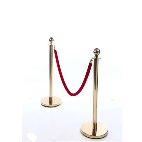 Enfeite Natal Organizador Fila Dourado com corda de Chenille vermelha  Cromus Ref.1088955