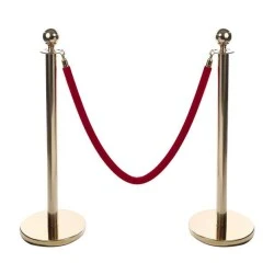 Enfeite Natal Organizador Fila Dourado com corda de Chenille vermelha  Cromus Ref.1088955