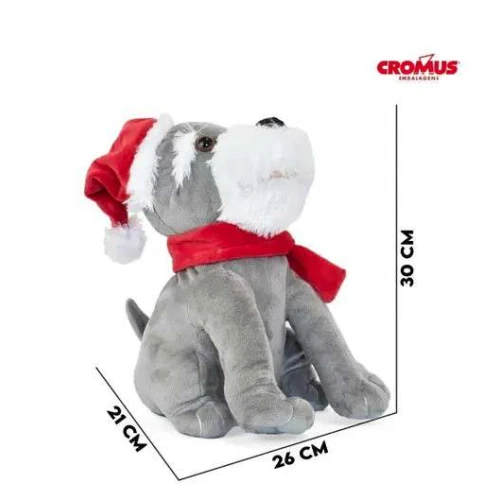Enfeite Cachorro Noel com Som e Movimento  Cromus Ref. 1111090