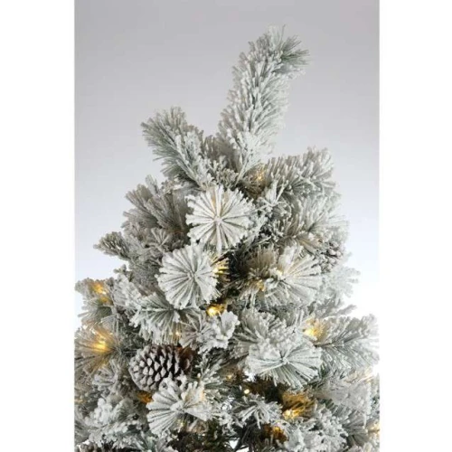 Enfeite de Natal Árvore Santorini Nevada 210cm Cromus com Pisca