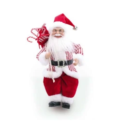 Enfeite de Natal Papai Noel Sentado 50cm  Decoração Clássica