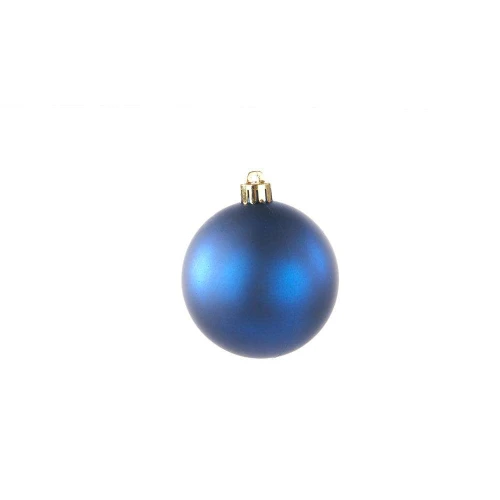 Enfeite de Natal Bolas Decorativas Cromus 10cm Azul Fosco c/6 Unidades