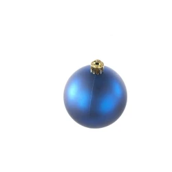 Enfeite de Natal Bolas Decorativas Cromus 10cm Azul Fosco c/6 Unidades
