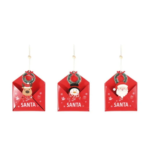 Enfeite de Natal Carta do Noel Sortido Vermelho/Branco  Ref. 1079782