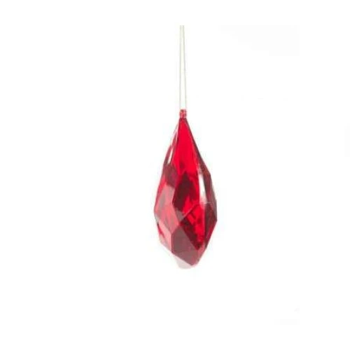 Enfeite Natal Pingente Joia Rubi Cromus 15cm  Pendente Decorativo Natalino Ref.1087129