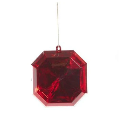 Enfeite de Natal Pendente Joia Cromus 1087133  Ornamento Facetado Tipo Joia