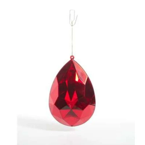 Enfeite NatalPingente Joia Rubi Gota 23cm (Ref.1087141)