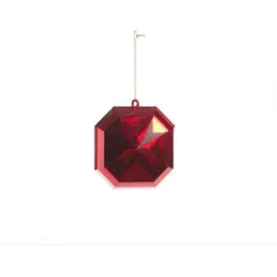 Enfeite de Natal Pendente Joia Cromus 1087133  Ornamento Facetado Tipo Joia