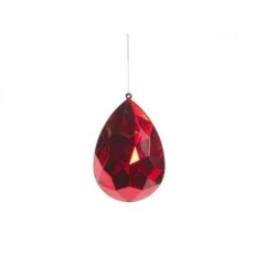 Enfeite de Natal  Pingente Joia Rubi Cromus Ref. 1087137 (19cm)  Ornamento Facetado