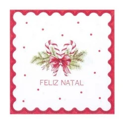 Enfeite de Natal Guardanapo de Papel Decorado 32,5 x 32,5 cm (C/20 unidades)  Cromus