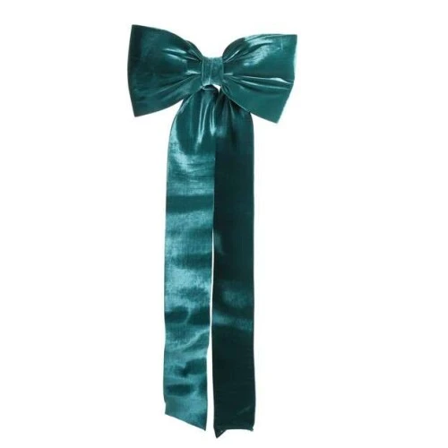 Enfeite de Natal Laço Veludo Cromus Verde GG  Enfeite Natalino Elegante