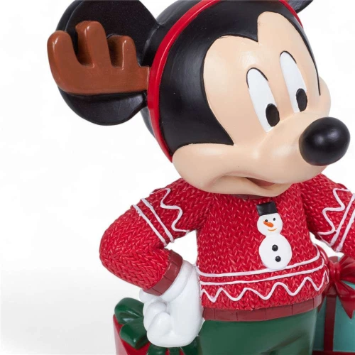 Enfeite de Natal Mickey em Resina em Pé Rena Cromus  34cm  Vermelho | Licenciado Disney