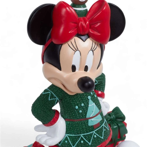 Enfeite de Natal Minnie em Resina em Pé Cromus  34cm  Vermelha | Licenciado Disney