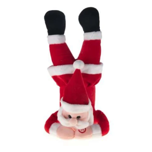 Enfeite de Natal Papai Noel Animado Branco e Vermelho 15 cm Cromus