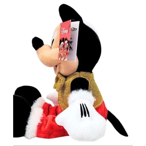Enfeite de Natal Pelúcia Mickey com Chapéu Natalino 45cm Cromus Disney