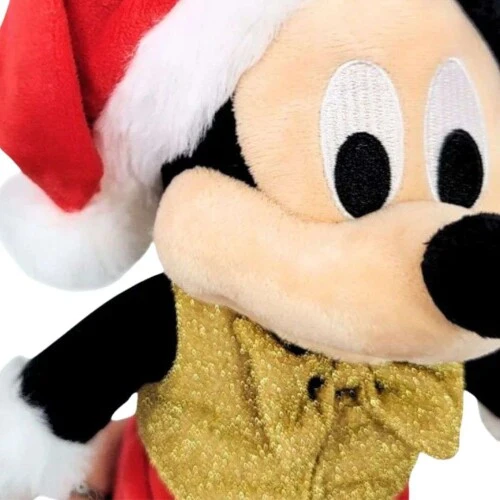 Enfeite de Natal Pelúcia Mickey com Gorro de Natal 15cm  Cromus (Disney)