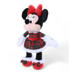 Enfeite de Natal Pelúcia Minnie Mouse de Natal Xadrez 45cm