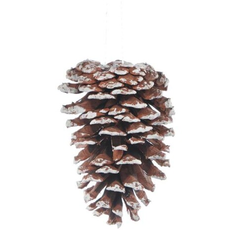 Enfeite de Natal Pinha Nevada 12cm Cromus
