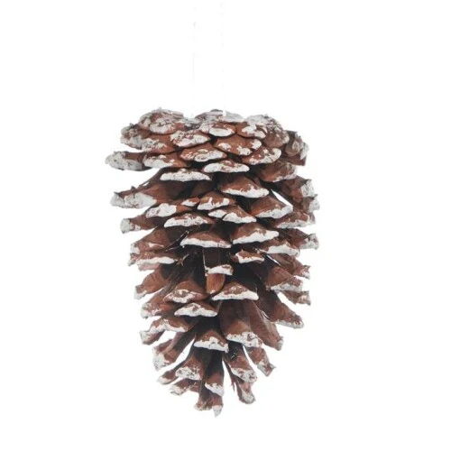 Enfeite de Natal Pinha Nevada 12cm Cromus