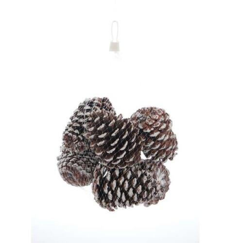 Enfeite de Natal Pinha Nevada 12cm Cromus