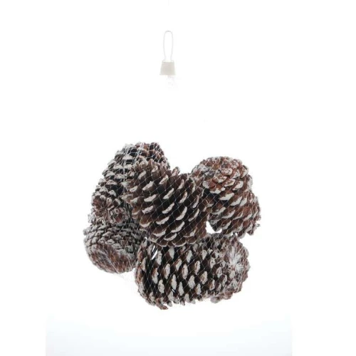 Enfeite de Natal Pinha Nevada 12cm Cromus
