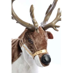 Enfeite de Natal Rena Decorativa com Led Branco 90cm Cromus