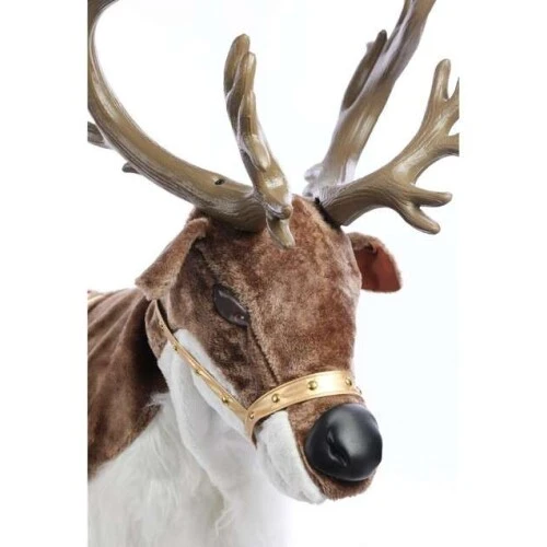 Enfeite de Natal Rena Decorativa com Led Branco 90cm Cromus