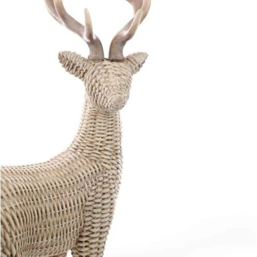 Enfeite de Natal Rena Decorativa em Pé Marrom 46cm