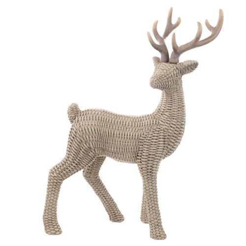 Enfeite de Natal Rena Decorativa em Pé Marrom 46cm