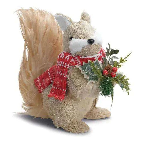 Enfeite de Natal Esquilo com Cachecol Cromus  Ref. 1009799