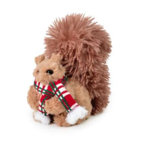 Enfeite de Natal Esquilo com Cachecol Cromus  15cm  Ref. 1052866