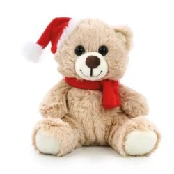 Enfeite de Natal Urso de Pelúcia 23cm com Cachecol - Cromus